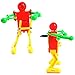 Leather&Arts Novelty 4 Pack Colorful Spring Wind-up Dancing Walking Wriggle Robot Toy for Kids (Random Color