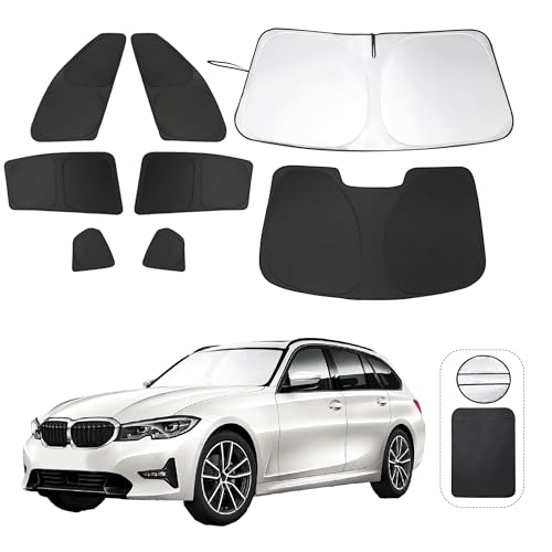 8PCS YYCKE Window Shades for 3 Series 2013-18 for BMW Accessories Car Side Full Windows Rear...