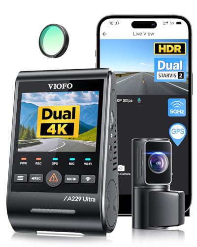 VIOFO A229 Ultra 2CH Dual 4K Dashcam anteriore posteriore,...