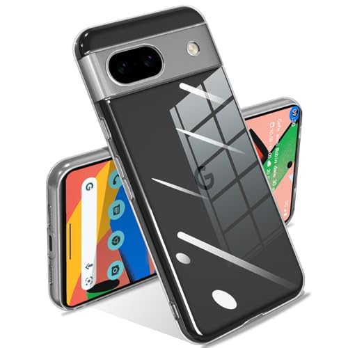 Google Pixel 8a ケース クリア 耐衝撃 ピクセル 8A カバー 透明 可愛い ワイヤレス充電 薄型 柔らかい 軽量 TPU 黄変防止 ファッション ソフトケース 人気 保護カバー(全透明)