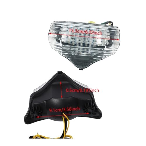 Feu arrière LED pour moto FZ6 et Fazer 600 avec clignotant intégré 2004-2009 - 4