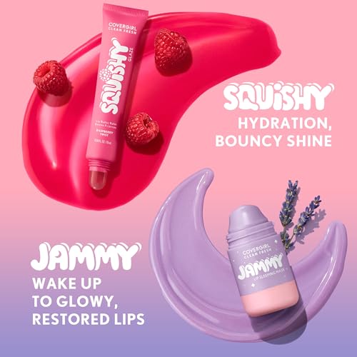 COVERGIRL Clean Fresh Jammy Lip Sleeping Mask, Lavender Scent, with Avocado & Grape Seed Oils, No-Touch Applicator – 10 Whipped Lavender - image 8