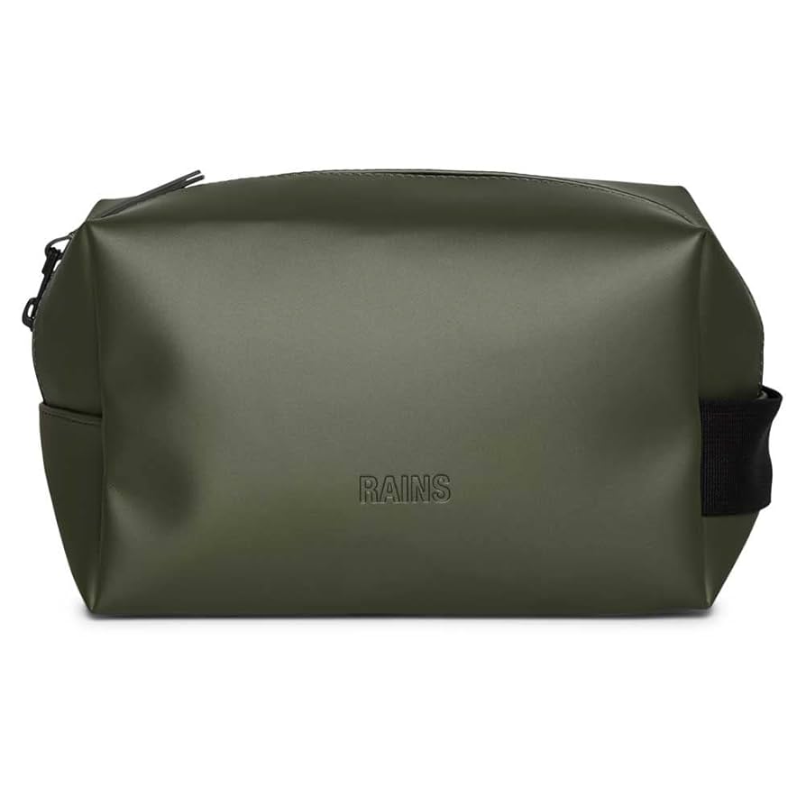 RAINS Wash Bag Small Toiletry Bag, Unisex, 65 Evergreen