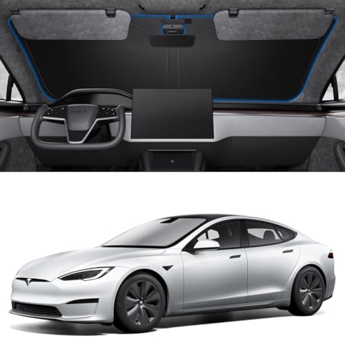 Spigen Front Windshield Sunshade for All Tesla Model S Cryoshade with UV Protection for Tesla Model...