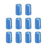 QUARKZMAN Knöpfe Potiknöpfe Potentiometer Drehknopf ABS Gitarre Knopf für 6mm D Typ Welle E-Gitarren Verstärker Stereoanlagen Bass Lautstärke Ton 270° Drehknopf Himmel Blau Weiß 10Stk