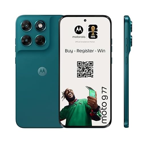 Motorola Moto g77 5G Smartphone (6,78“-Super-HD-Display mit Corning Gorilla Glas 7i, Sturz- und Kratzschutz, 108-MP-Kamera, 8/256GB, 5100 mAh, Android 16) Pantone Shaded Spruce