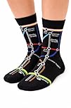 Mens Licensed London Underground Tube Map Socks | Official Transport for London Merchandise | Fun Novelty Crew Socks UK Size 6–11 | Comfortable Cotton Gift for Travel & City Lovers TFL6301