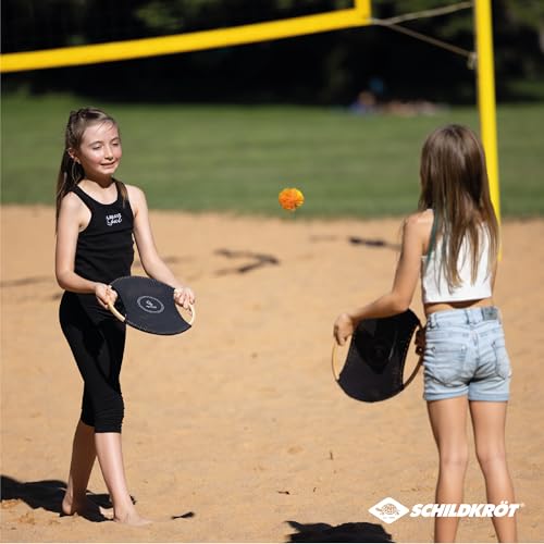 Schildkröt Ogo Sport Bamboo Set I 2 Ogo Scheiben aus FSC Bambus mit elastischem Netz und Wuschelball I Outdoor Fang- und Wurfspiel für Kinder und Erwachsene I Nachhaltiges Geschicklichkeitsspiel