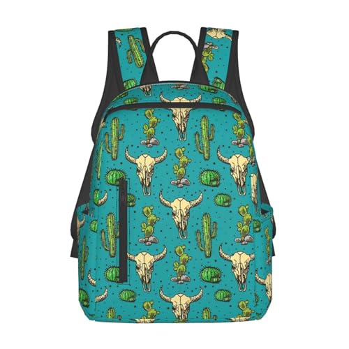 Sac à dos de voyage léger imprimé cactus pour le travail et le quotidien