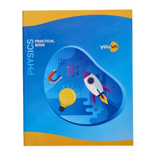 Image of YOUVA Navneet | Hard Bound /Hard Cover| Physics Practical Book with Video Content On The Go | 21.5X26.5 Cm | 1 Side Ruled & 1 Side Plain | 172 Pages
