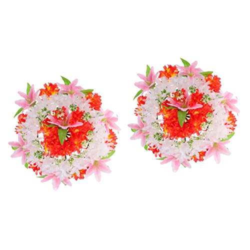 ABOOFAN 2 Pezzi Di Fiori Artificiali Realistici Per Cimitero Ghirlanda Artificiale Per Funerali Ghirlanda Commemorativa Funebre
