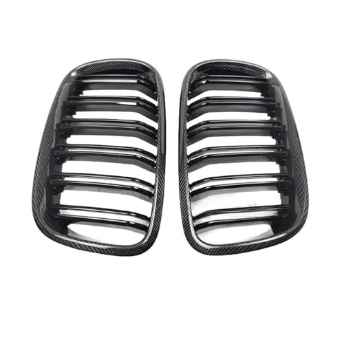 Calandre avant carbone BMW X6 E71 X5 E70 ventilation optimisée double lattes anti UV