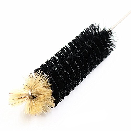 Image of Long Bottle Brush, 17 in Bendable Cleaner Brushes for Cleaning Neck Beer Bottles, Wine, Baby Bottles, Water Bottles, Tumblers, Flask, Bird Feeder, Vase and Brewing Supplies black /2Pack