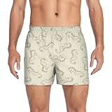 LI ZHI XIN Calzoncillos tipo bóxer para hombre, calzoncillos tipo bóxer de algodón de ajuste holgado con cintura elástica, patrón de caballito de mar, Multicolor, M
