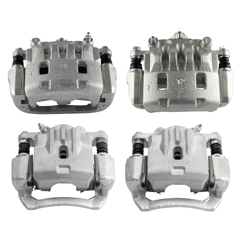 Image of TRQ Front and Rear Brake Caliper Set Compatible with 10-12 Subaru Outback 2.5i Limited 10-12 Outback 2.5i Premium Legacy Limited Legacy Premium