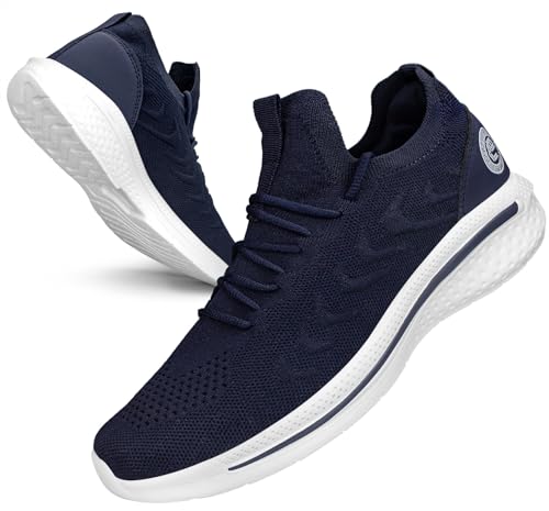Image of Pujcs Mens Tennis Shoes Slip on Sneakers Ligthtweight Wlking Running Shoes for Work Gym Workout Sports Atheletic