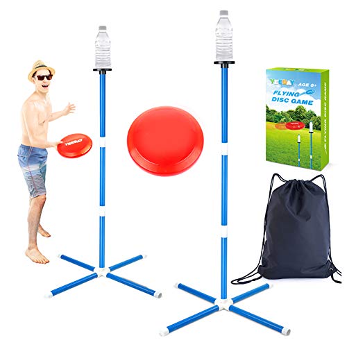 YEEBAY Outdoor Game Set - Lawn Games Yard Games - New Fun Disc Toss Game for Family Adult & Kids, Play at Beach, Grass, Sand, Concrete