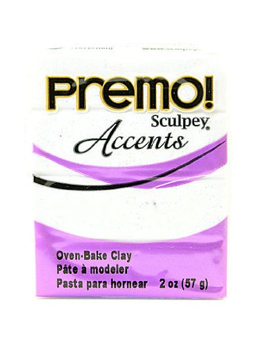 Sculpey Premo arcilla de polímero de Premium Frost blanco brillante con 2 oz [Pack de 5]