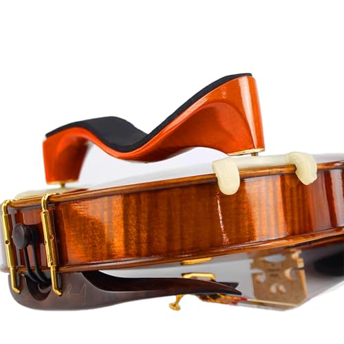 image for AMZZ 4/4 Violin Shoulder Rest – Maple Wood, Comfortable Foam Pad & H