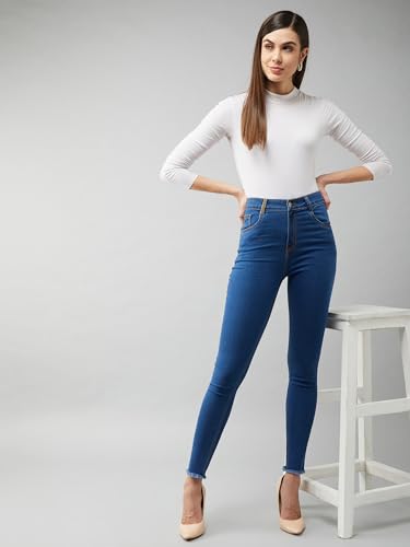 Image of Miss Chase Women's Skinny High Rise Cropped Stretchable Denim Jeans