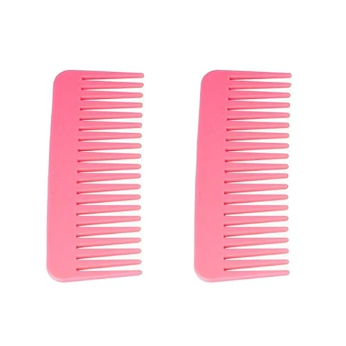 櫛 ヘアブラシ ヘアコーム 2本セット 短い ピンク 櫛 太い歯 携帯用 収納便利 頭皮マッサージ 静電気防止 男女兼用 レディース メンズ 床屋や家庭用