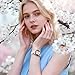 Witzon Floral Band Compatible with Samsung Galaxy Watch 8 Band 40mm 44mm, Samsung Galaxy Watch 8 Classic 46mm, Cute Soft Silicone No Gap Sport Strap Replacement for Women Men, Starlight