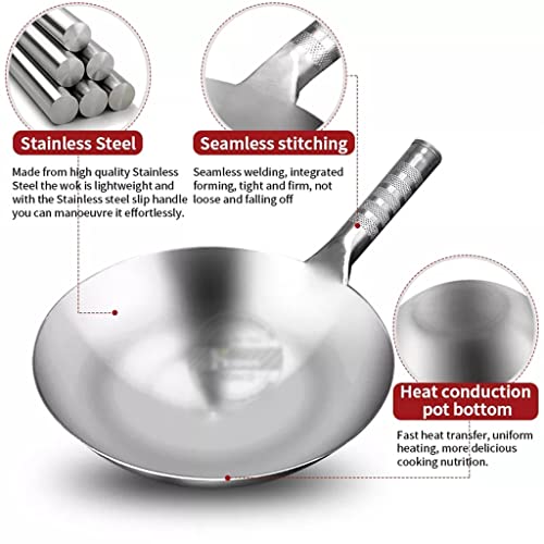 Wok de acero inoxidable con revestimiento antiadherente 32 cm miniatura 5