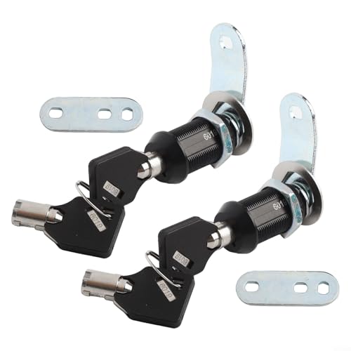 Volakebeing Cerradura de armario de caravana para puerta de almacenamiento, caja de herramientas, cerradura de leva con llaves, aleación de zinc de 0.3 cm y 7/20.3 cm, con llave igual, para uso