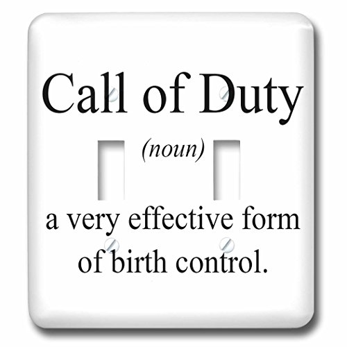 3dRose LLC. LSP_173336_2 Call of Duty Noun una Forma Muy eficaz de Control de Nacimiento. - Interruptor de Doble pulsador, Multicolor
