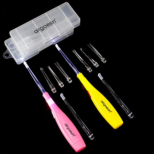 Airgoesin Professional Flashlight Tonsil Stone Remover Tool Tonsilloliths Pick Treatment Deluxe Kit for Targets Bad Breath at its Source