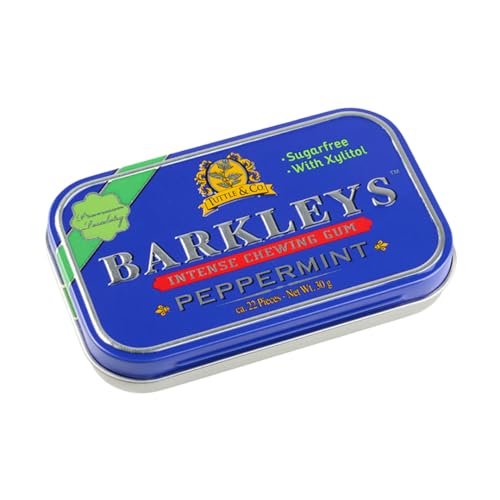 Barkleys Borracha de mascar sem açúcar com borracha de menta 1 x 30 g.