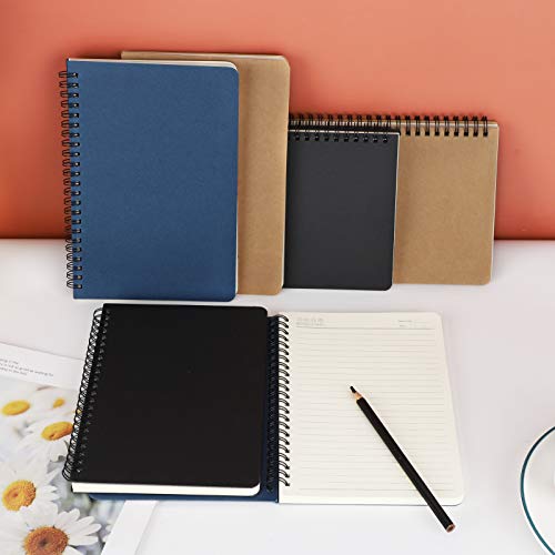 Eusoar Students Ruled Spiral Notebook, A5 6 Packs 5.5"X8.3" 120 Pages Lined Travel Writing Notebooks Journal, Memo Notepad Sketchbook, Students College Office Business Diary Book Journal-3 Colors #TOP7