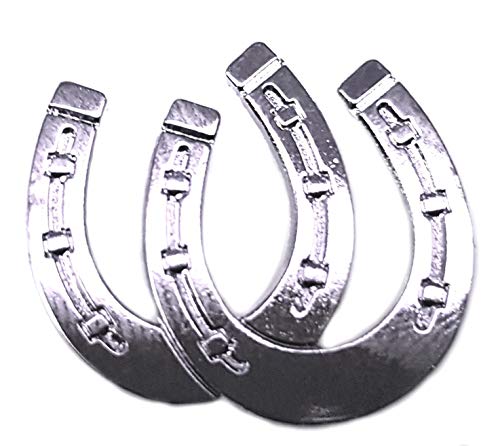 Spilla in metallo smaltato a forma di ferro di