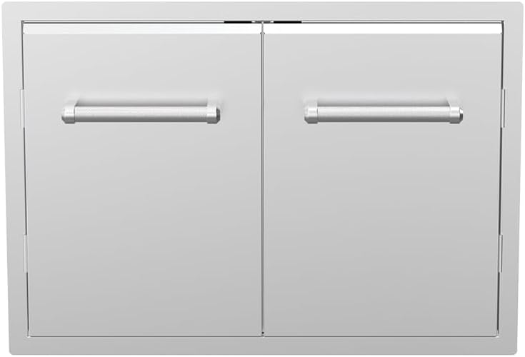 Spire33" Built-in Grill Cabinet Double Access Doors, 304 Stainless Steel, Outdoor Cooking & Grills, BBQ, Custom Island Kitchens, Heavy-Duty, Universal Mount, 780-0018B
