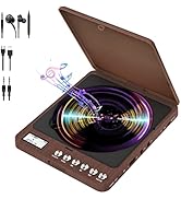 Portable CD Player with Bluetooth and FM Transmitter Rechargeable Bluetooth CD Player 2000mAh CD ...