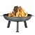 Sunnydaze 30-Inch Cast Iron Heavy-Duty Fire Pit for Outside - Wood-Burning Outdoor Fire Pit Bowl with Handles - Steel Finish