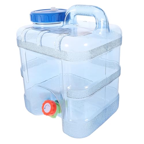 TOYZFRIENDY Bidón de Agua Portátil para Camping con Grifo Fabricado Pc Duradero Diseño con Asa para Coche Sellado Hermético para
