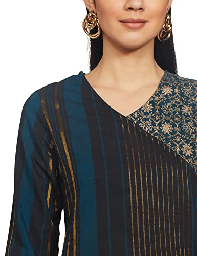 Image of Max Women Cotton Printed Straight Regular Kurta