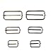 50 Pieces Slide Buckle - 1 1/2 inch Metal Triglide Slides Rectangle Adjustable Webbing Slider for Purse Bag Suspenders Making DIY Accessories