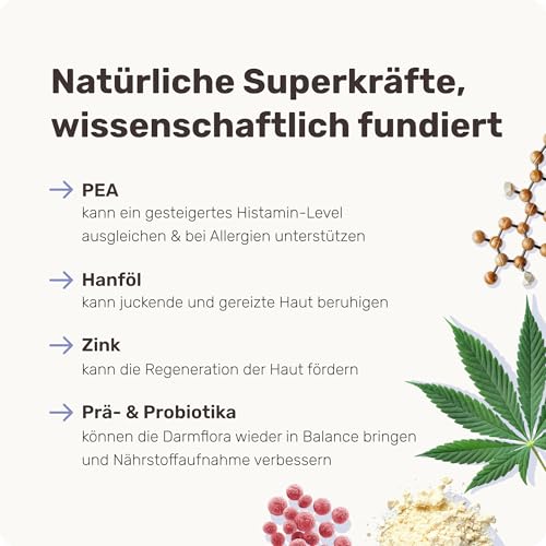 7-in-1 Hanföl-Leckerli für Hunde - Scratch Less 120 Snacks (350g) von mammaly - mit Zink, Bierhefe, PEA - kann Deinem Hund bei saisonalen & ganzjährigen Allergien und Juckreiz unterst.
