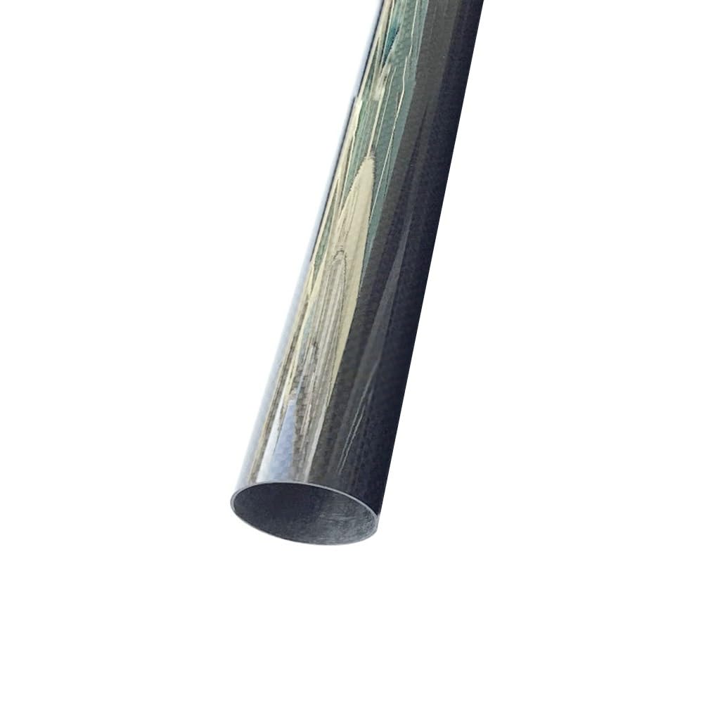 Asta avvolta in tubo in fibra di carbonio lucido 3K da 2 pezzi da 500 mm(6x3 x 500mmx 2 pcs)