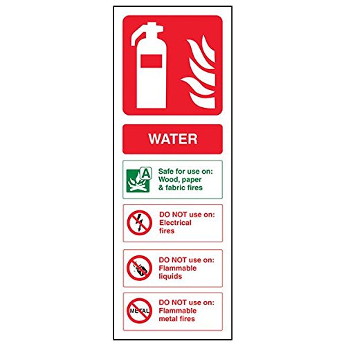 V Safety 11001AJ-R’Water ID’ Sign, Portrait, 100 mm x 280 mm (Pack of 3 ...