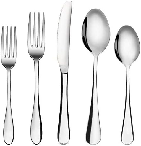 Silverware Set, MCIRCO 20-Pieces Flatware Set Stainless Steel Cutlery Set Service for 4,Include Knife/Fork/Spoon,Mirror Polished