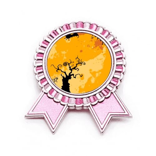 Broche cadavre Halloween arbre rose en métal M bijou fantaisie gothique automne