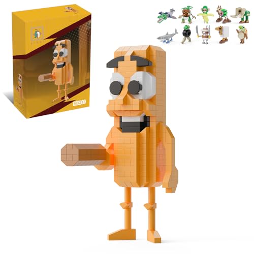 MJDDJA Italian Brainrot Action Figure Building Kit, Brainrot Toys, Creative STEM Construction Blocks, Collectible Desk Decor Gift for Adults & Teens 14+(Stick Figure)