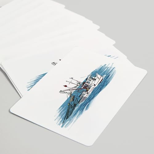 Baraja Shrimp Boat icon de 52 cartas tamaño póker miniatura 5