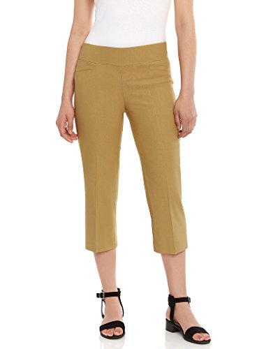 Leveret Women's Pants Pull on Comfort Fit Dress Capri Pants (Size 4-18)