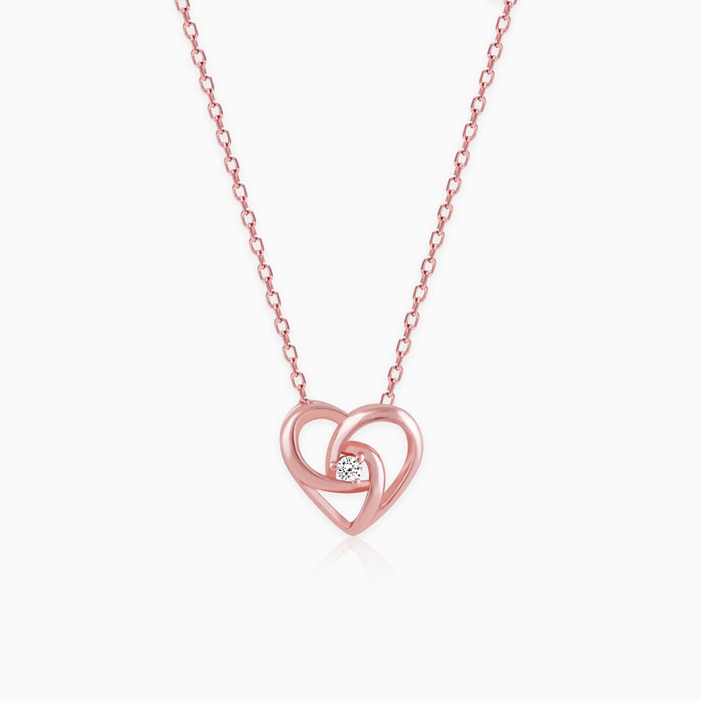 GIVA 925 Silver Rose Gold Meandering Heart Pendant| Necklace to Gift Women & Girls | With Certificate of Authenticity and 925 Stamp | 6 Months Warranty (B0DD4FT6LY) Amazon Price History, Amazon Price Tracker