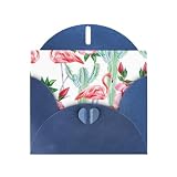 Cactus Flamingo Rose Flowers Stampa Holiday Love Fibbia Perla Carta Bulk Con Buste, Thinking Of You Biglietti 4 X 15,2 cm