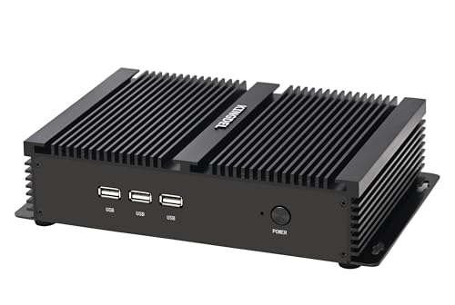 Image of KINGDEL Mini Desktop Computer, Micro Fanless PC with i7 12th Gen. CPU, 64GB DDR4 RAM, 1TB NVMe SSD, 4K 4096x2304, WF 6E + BT 5.3, HD Port, VGA, 2xCOM RS232, Full Metal Case